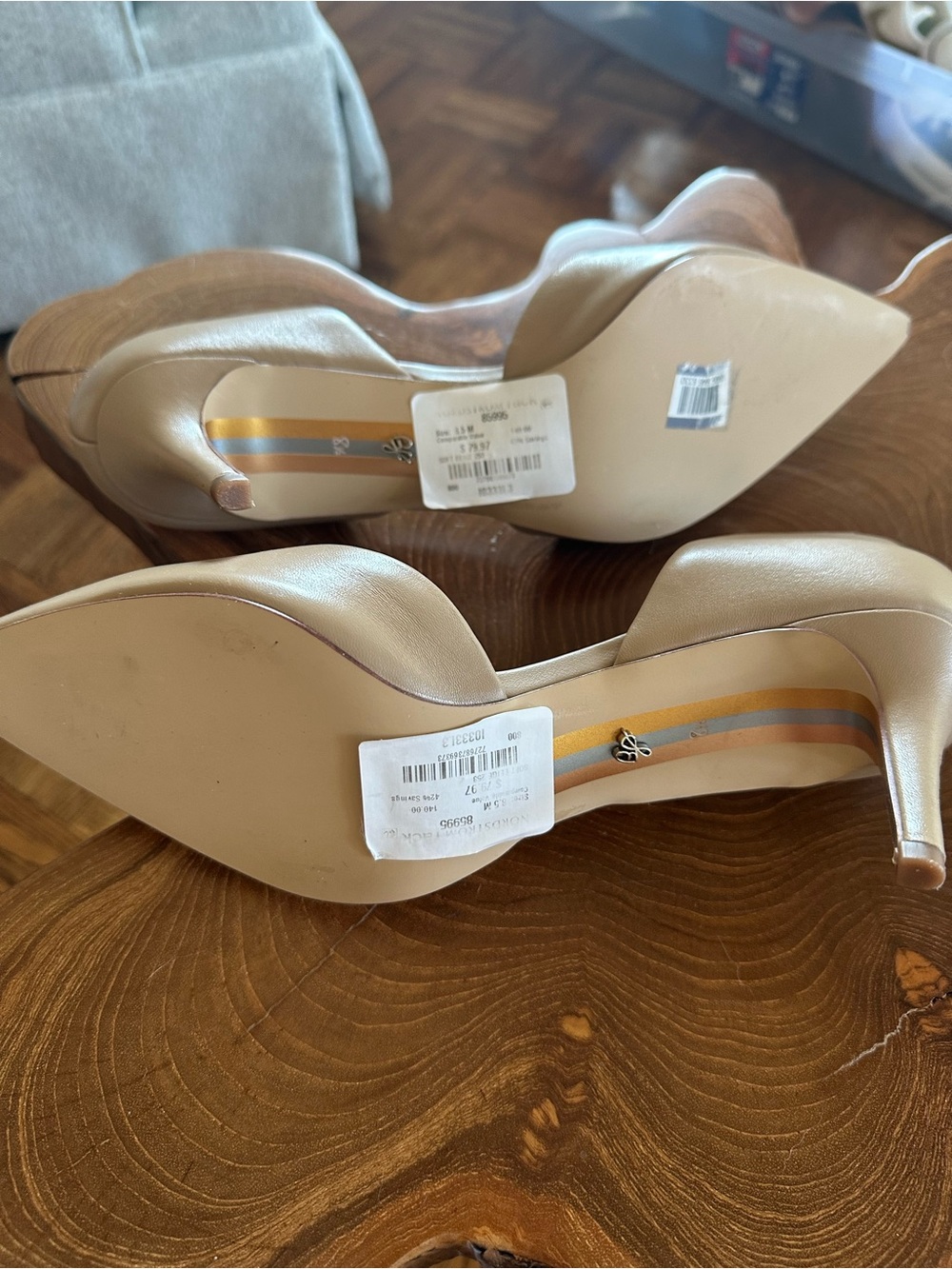 Sam Edelman Beige Pointed-Toe D'Orsay Pumps - Picture 5 of 5
